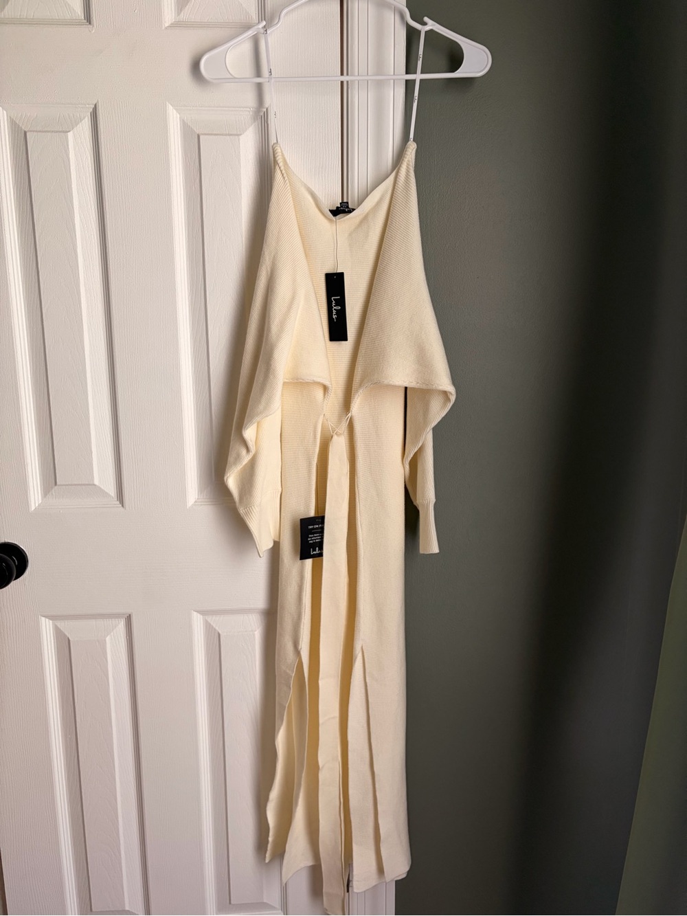 Lulu's Cream Ribbed Knit Cardigan with Tag